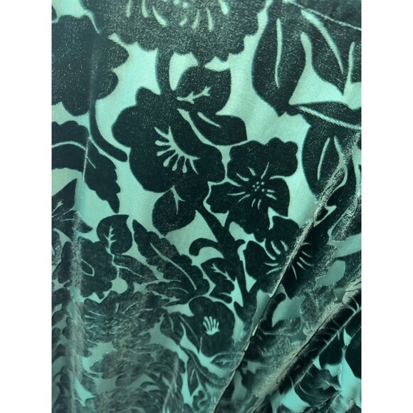 Silk Lore Beth Terrell Top Womens 1X Burnout Velvet Tunic Blouse Dark Romantic - Picture 7 of 8